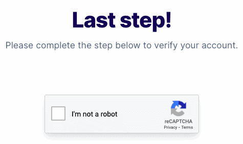 Complete captcha verification