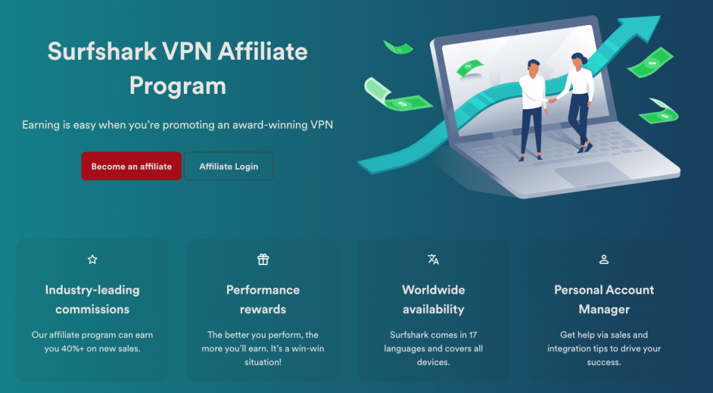 SurfShark VPN Affiliate Program